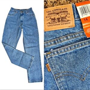 Vintage Levis Women Orange Tab Straight Jeans